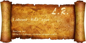 Lakner Rózsa névjegykártya